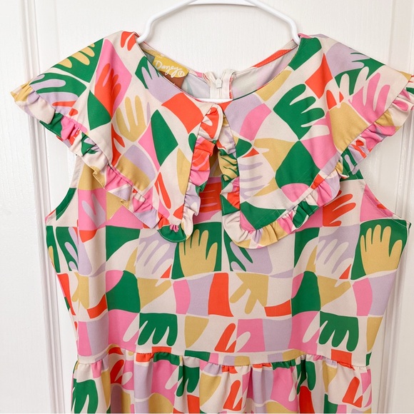 Dazey LA Colorful Collared Hands Dress - Picture 4 of 5